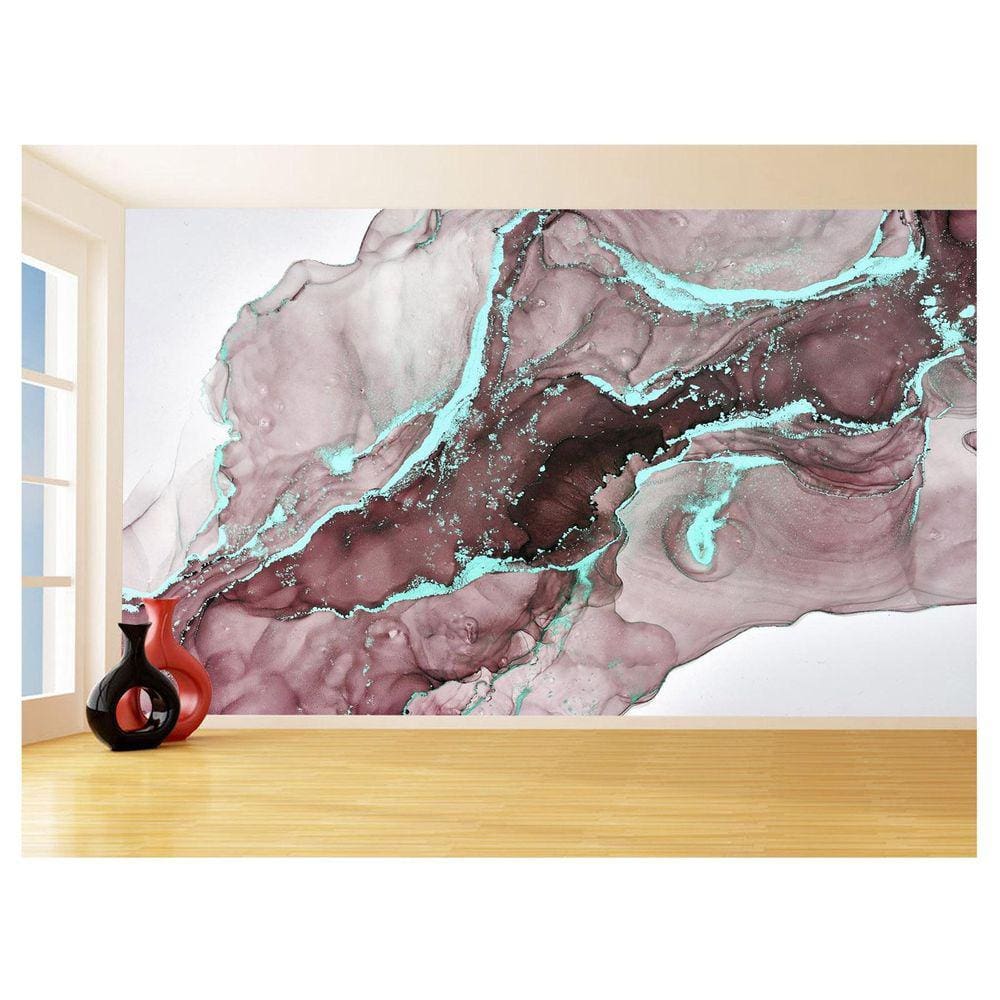 Papel De Parede 3D Estilo Marmore Tintas Cores 3,5M Mbr169