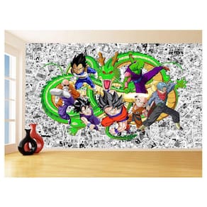 Papel De Parede Dragon Ball Goku Vegeta Anime 3,5M Dbz120