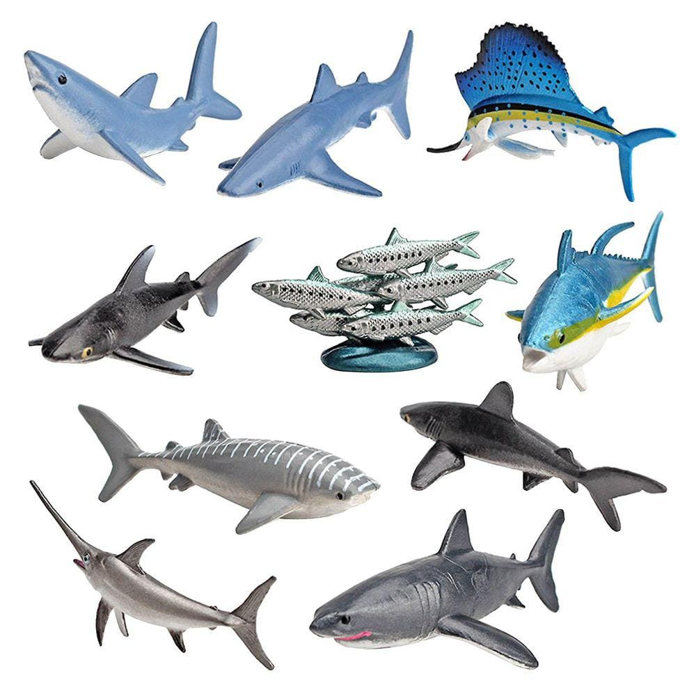 10pc brinquedos de animais marinhos estatuetas casa decorar pré-escolar educacional arcti inverno animais presente de natal