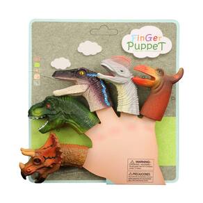 5pcs engraçado cartoon artificial animal dedo fantoches dinossauro dedo jogando brinquedos
