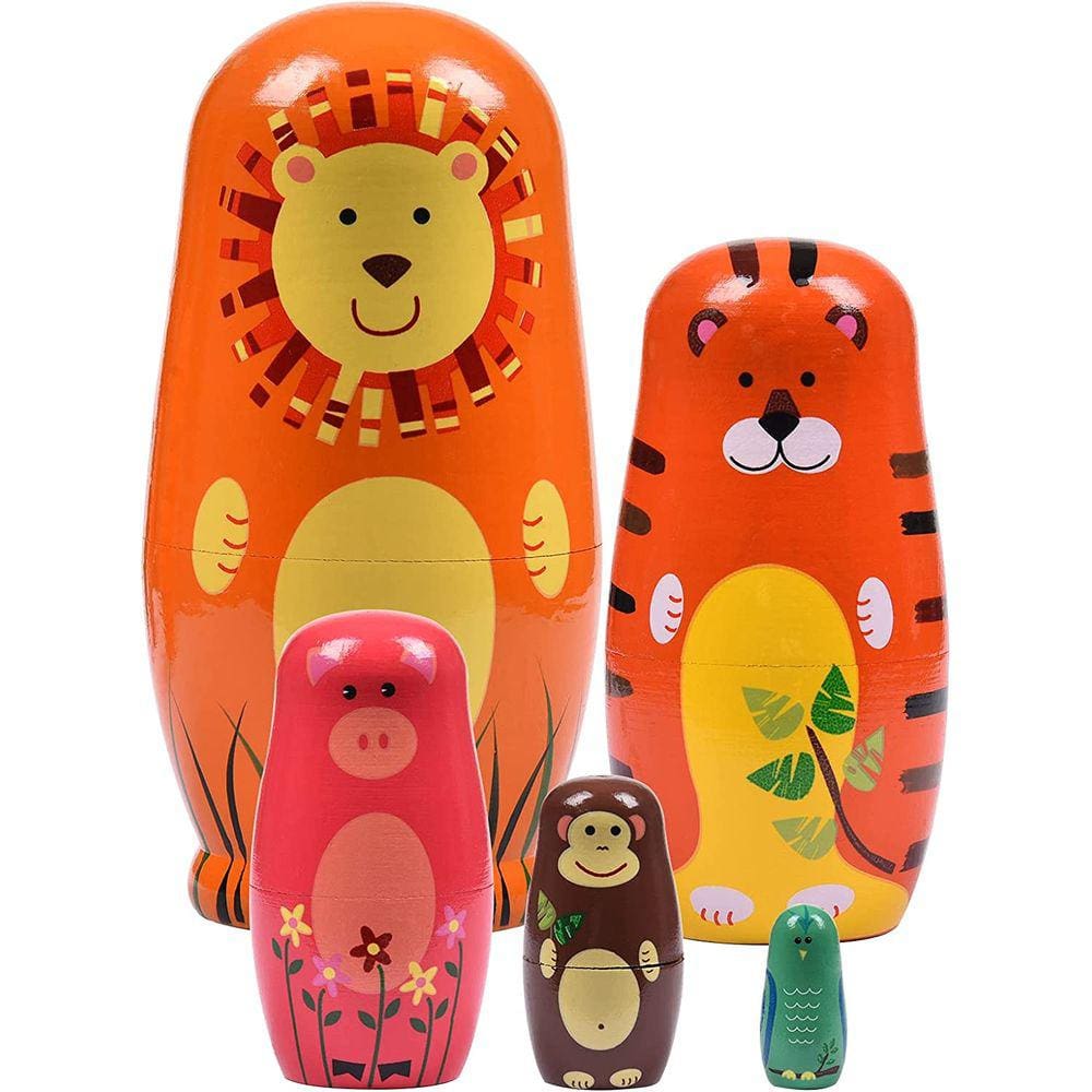 Bonecas de Ninho Russo Animal Caixas de Presente de Madeira Gif aniversário