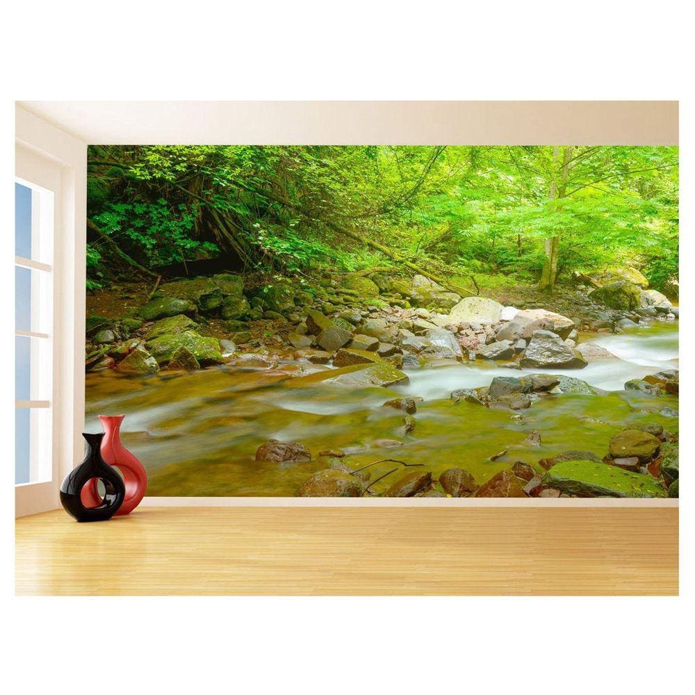 Papel De Parede 3D Paisagem Cachoeira Florestas 3,5M Nch229