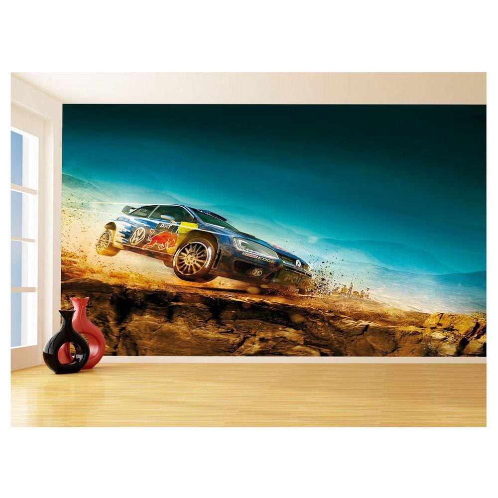 Papel De Parede 3D Carro Vw Rally Lama Offroad 3,5M Car355