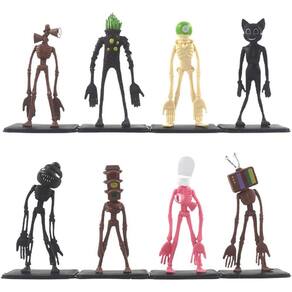 8Pcs Siren Head Toys, Siren Head Cake Topper Action Figure