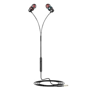 Fone de ouvido com fio intra-auricular com microfone Metal Heavy Bass Fone De Ouvido Com Fio Com Controle de Volume Chamada Telefônica