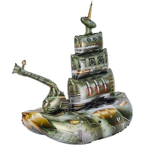 Navio de simulação inflável gigante balão 4D, barco em pé