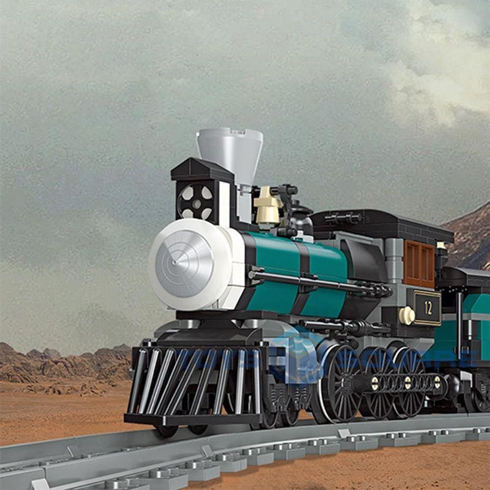 Track Railway Steam Train Locomotive Car Model Building Blocks MOC Bricks Set Gifts Educational Toys For Kids| Blocos