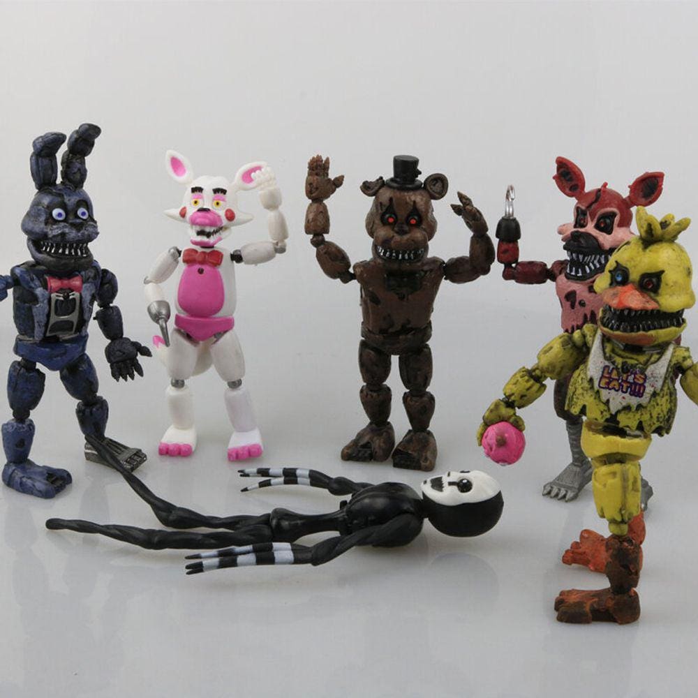 NEW 5PCS Five Nights at Freddy's toy Freddy Bonnie foxy chica toys