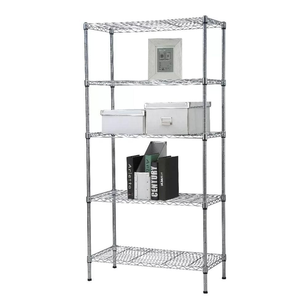 Estante Aço 5 Prateleiras Cromada Aramada 150 Cm