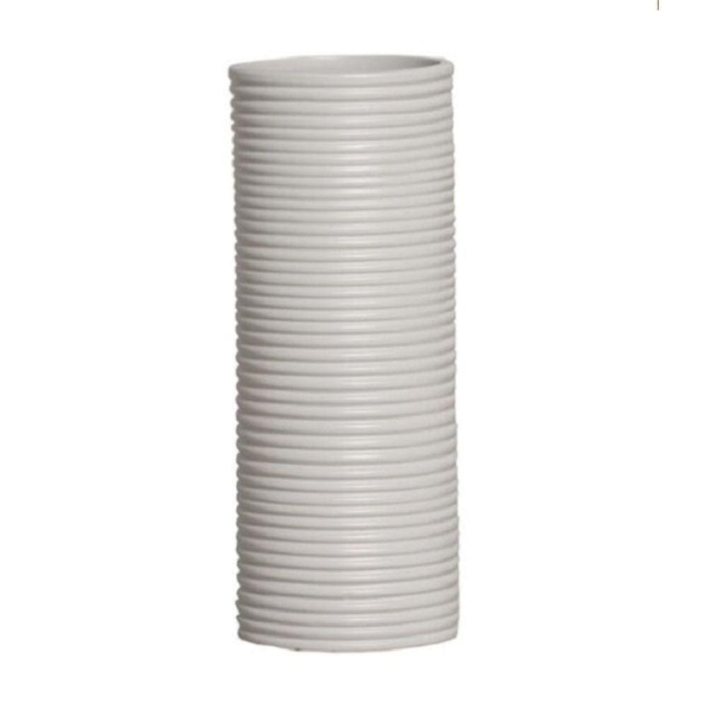 Vaso Grande em Ceramica com Textura - Acabamento Verde Claro Fosco