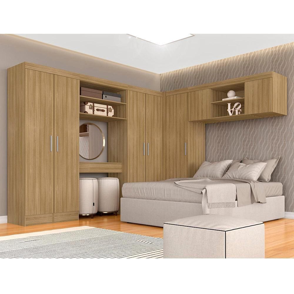 Guarda Roupa Casal Modulado Sarah Boreal - Móveis Arapongas