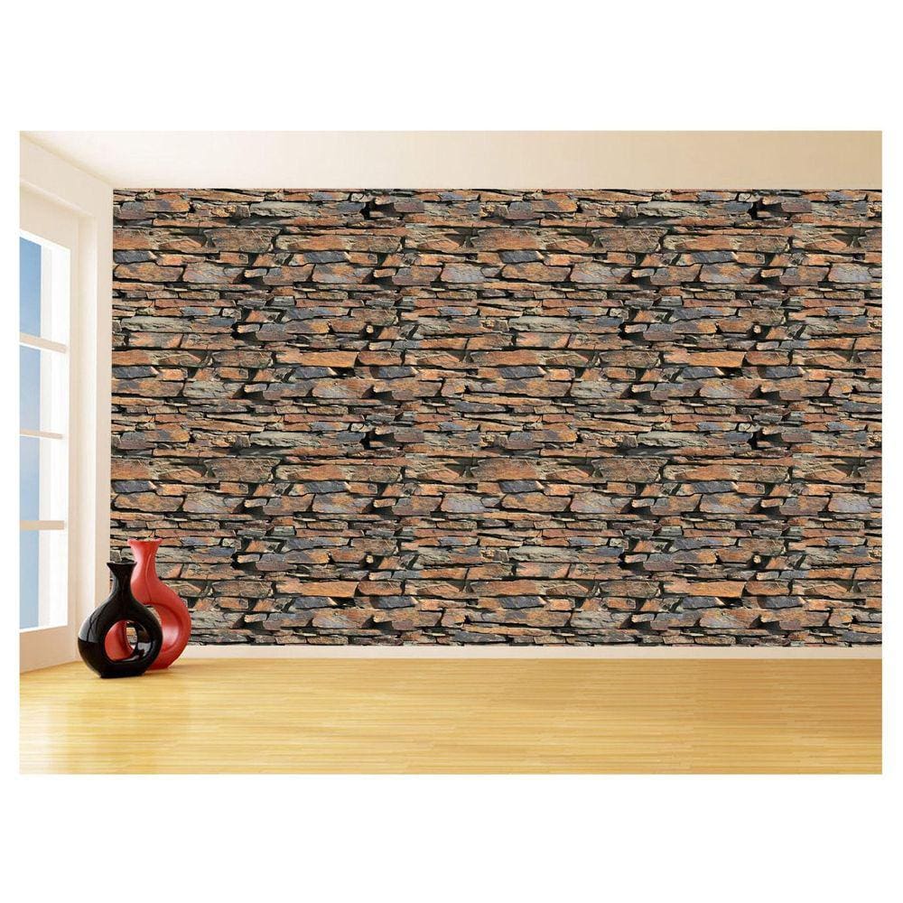 Papel De Parede 3D Pedras Sala Quarto STN10 1,75X2,0M