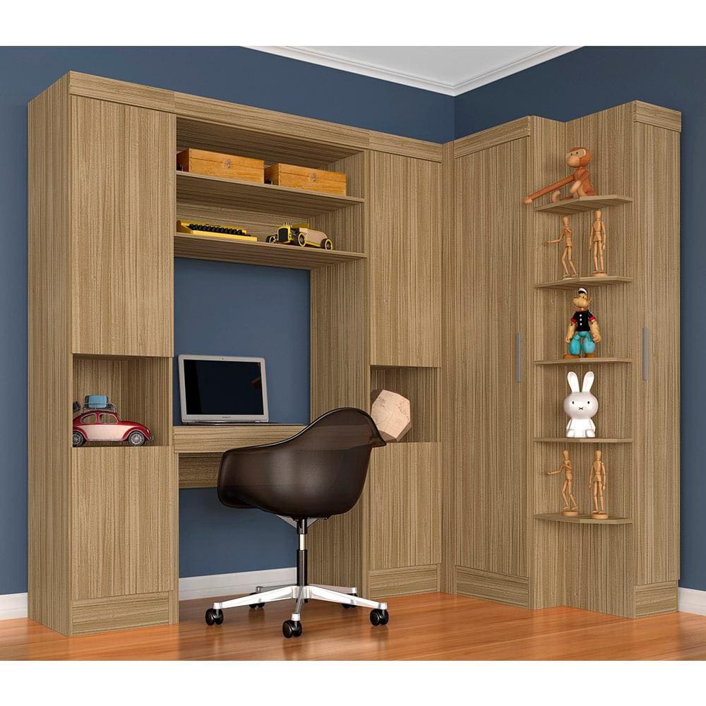 Guarda Roupa Modulado Com Penteadeira Cleo Boreal - Móveis Arapongas