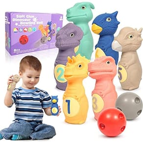 OleOletOy Toddler Boys Blocos Brinquedos, Dinossauro Empilhamento Soft