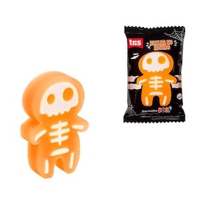 Borracha Escolar Boo Brilha no Escuro - Laranja 3x5cm