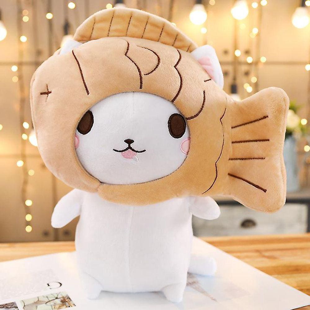 a Ins quente Taiyaki gato boneca mochila pingente transformado em