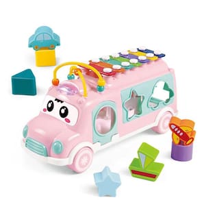Carro de brinquedo do bebê com martelo de segurança do bebê xilofone forma sorter