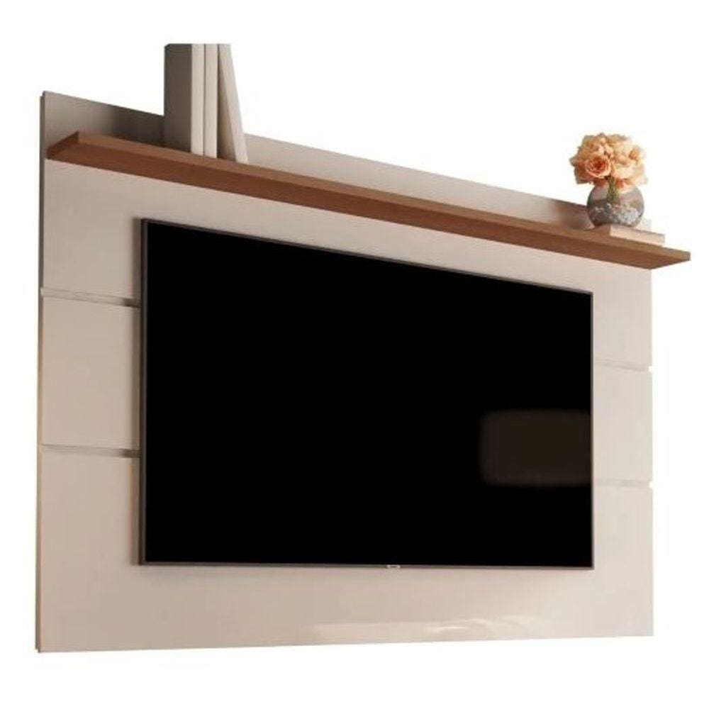 Painel Suspenso Flutuante Home TV Até 60 Polegadas Prateleira Superior Vivare New 1.36