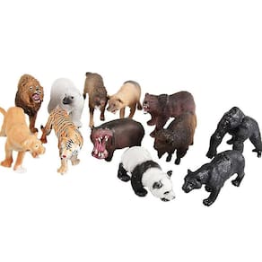 6pcs animais ação brinquedos floresta vida-como plástico bonito pequeno