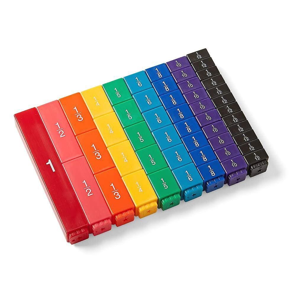 Plástico Rainbow Fraction Tower Cubes Montessori Math Materia
