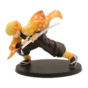 Demon Slayer Agatsuma Zenitsu Brinquedo Figura de Ação 15cm