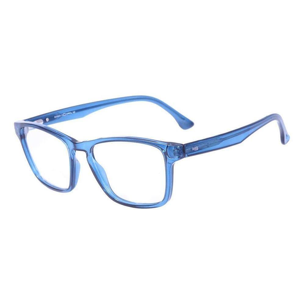 Óculos Armação Hb 0410 Polytech 2 Masculino Translucido Azul