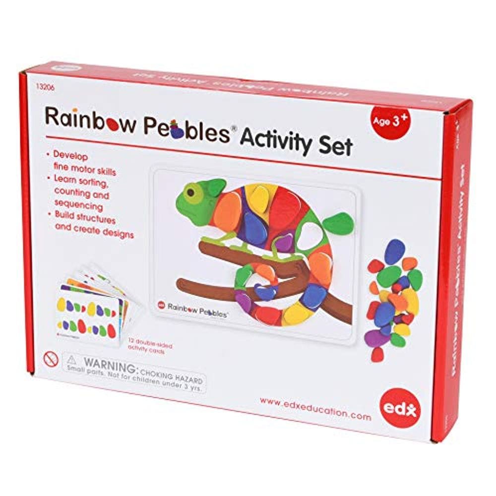 Rainbow Pebbles Activity Set - Classificação e empilhamento de pedras