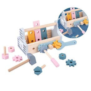 Crianças Ferramentas de reparo de madeira Caixa de ferramentas Pretend Play Diy Educat