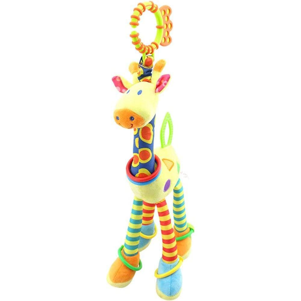Brinquedo de pelúcia para carrinho de bebê, brinquedos macios de chocalho de dentição pendurados, cama de berço recém-nascido ao redor do brinquedo,