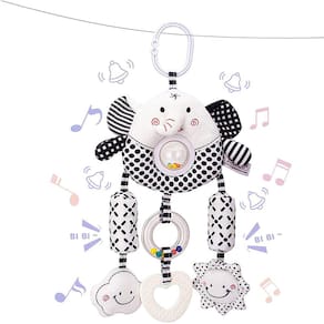 Brinquedos de assento de carro para bebês, brinquedos pendurados para bebês, brinquedo com clipe no carrinho de carro