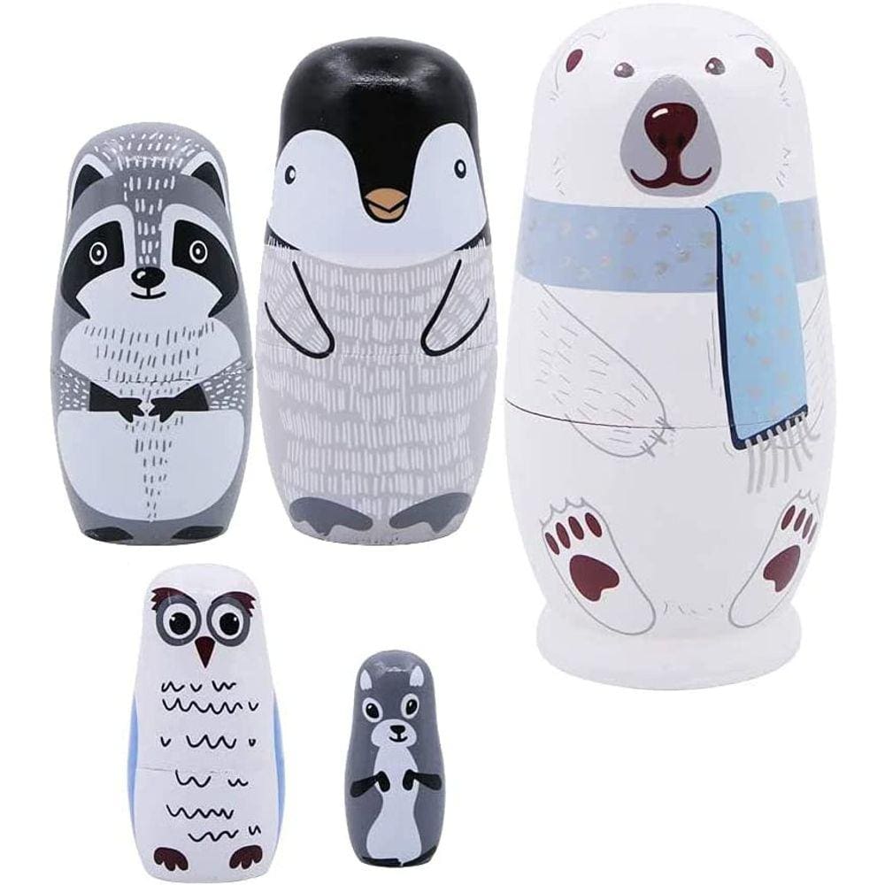 Matryoshka Aninhando Bonecas para Crianças Adultos Pintados à Mão Panda
