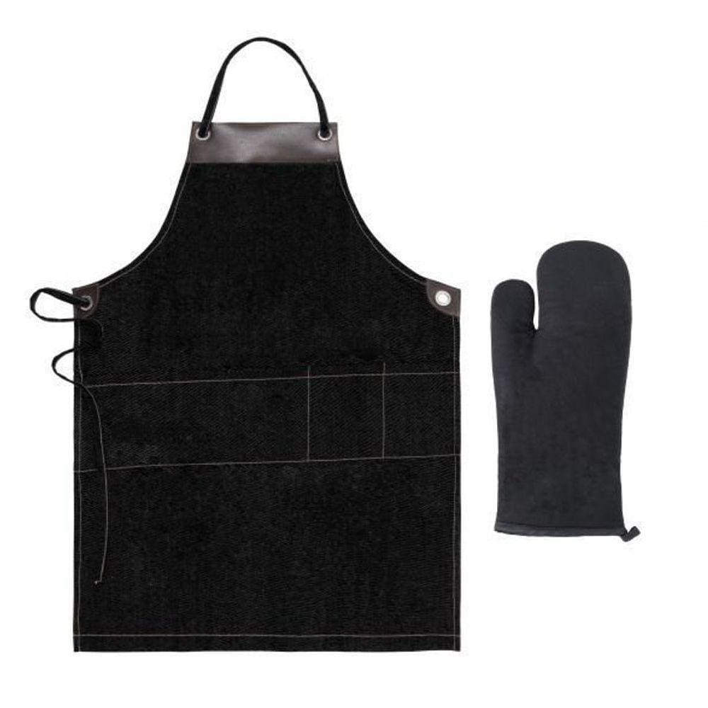 Kit Copa E Cia Modern Com Avental + Luva Preto