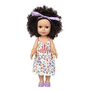 Cabelo encaracolado Boneca Bonita Simulação Boneca Boneca de Cabelo Encaracolado Bonito Brinquedo