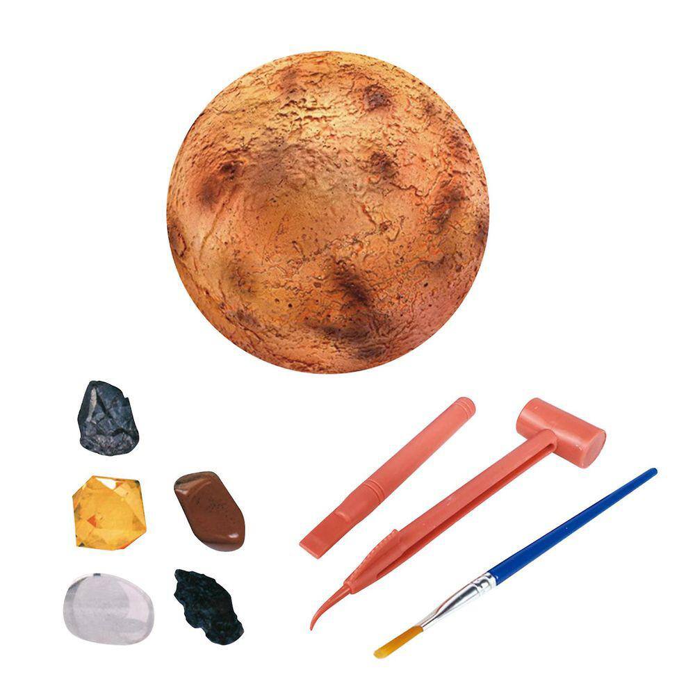 Pedra de Escavação Arqueológica Infantil Os Oito Planetas do Sistema Solar Brinquedo de Aventura