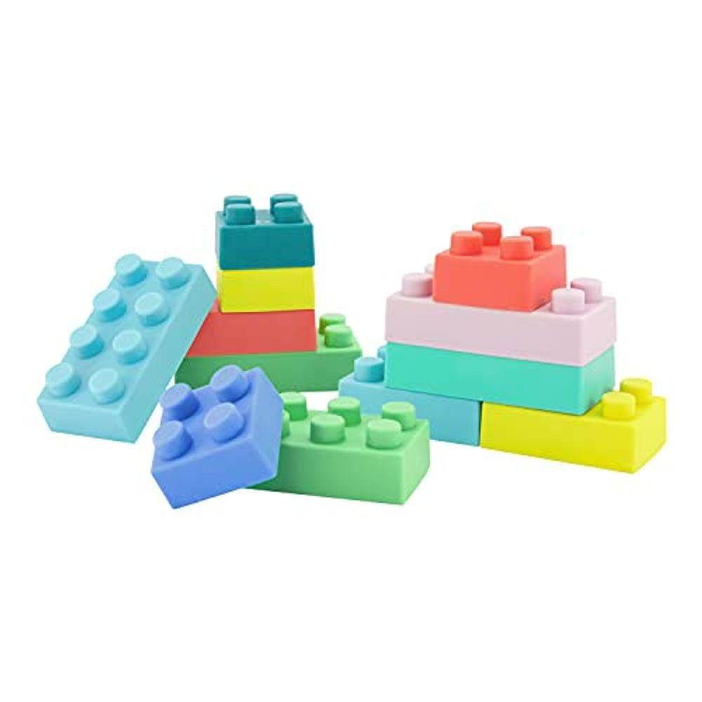 Blocos de construção super macios Infantino, fáceis de segurar para Bab