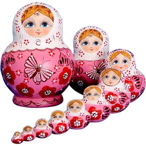 10pcs Bonecas russas de ninho Matryoshka artesanal01071