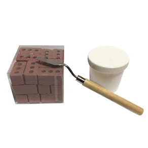 Mini tijolos e argamassa de cimento permitem que você construa seu próprio brinquedo de mini tijolos de parede minúscula