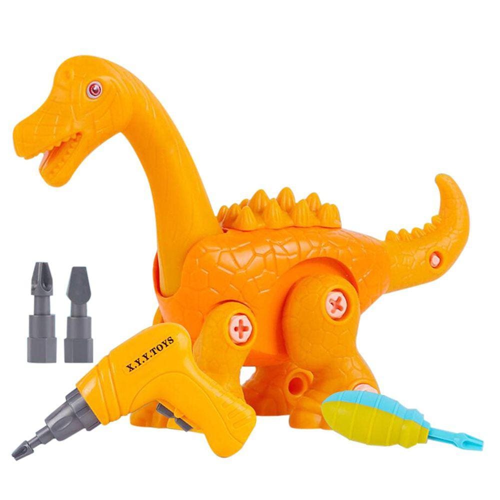 Conjunto de brinquedos de dinossauro para crianças com furadeira elétrica para construção