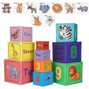 COGO MAN Nesting e Empilhamento de Blocos Empilhamento Brinquedos para Tod