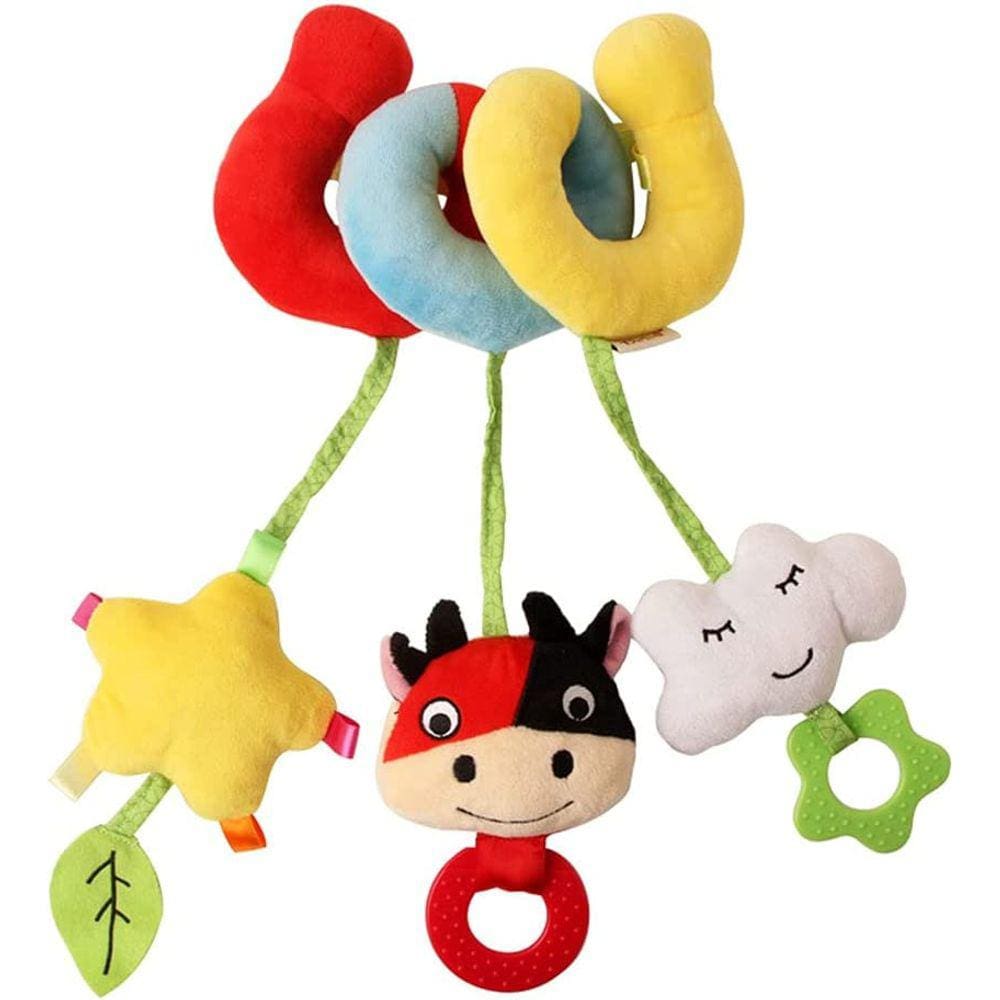 Brinquedo de atividade espiral, brinquedo de carrinho de bebê em espiral, confortável, carrinho de bebê, berço, brinquedo de pelúcia para meninos e m