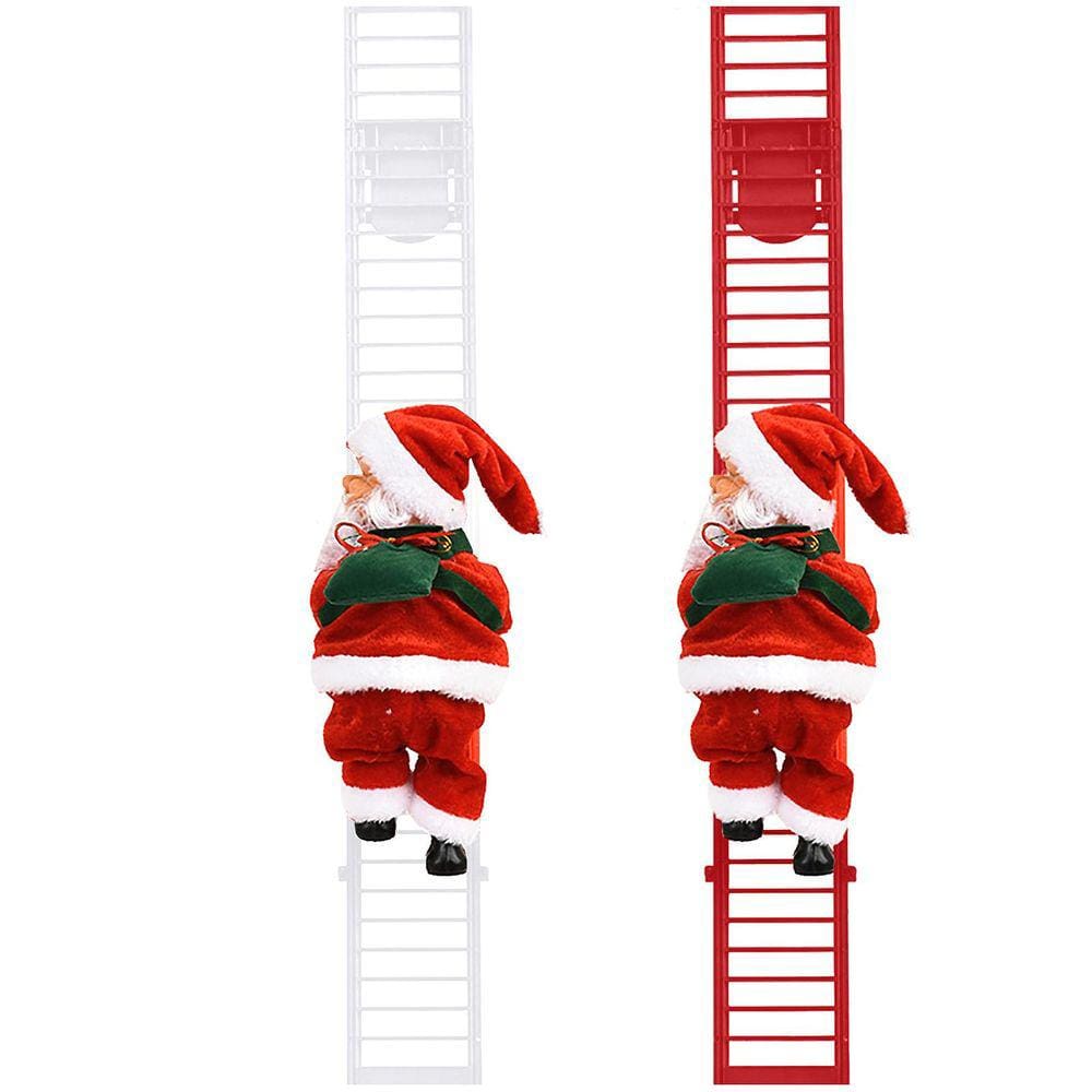 Escada de escalada elétrica 2xelectric Papai Noel Doll Party Music Figurine Decor Gift Toy
