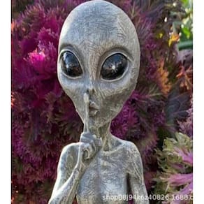 Estátua Alienígena Mr. Bones 15cm- Decoração Jardim - Colecionável