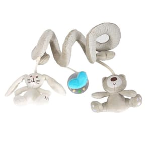 Bebê infantil crianças urso coelho carrinho e cama espiral pendurado brinquedos