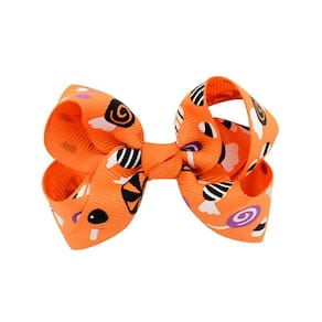 Halloween infantil hairpin crianças abóbora impressão meninas bonito arco acessórios de cabelo