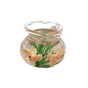 Mini decoração resina miniatura tanque de peixes acessório brinquedo para 1/6 1/12 casa de bonecas Cleve