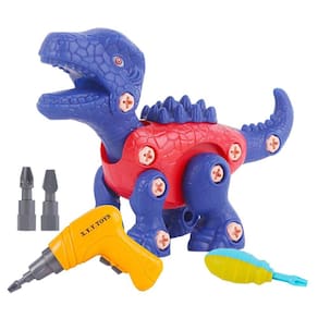 Conjunto de brinquedos de dinossauro para crianças com furadeira elétrica para construção
