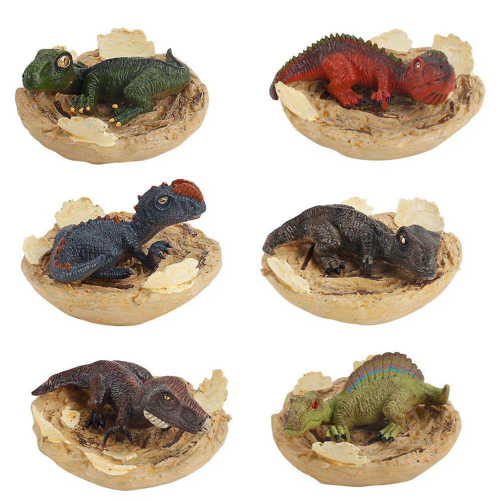Meia eclosão de dinossauros Shell Broken Dinosaur Model Toy com base Home Decor