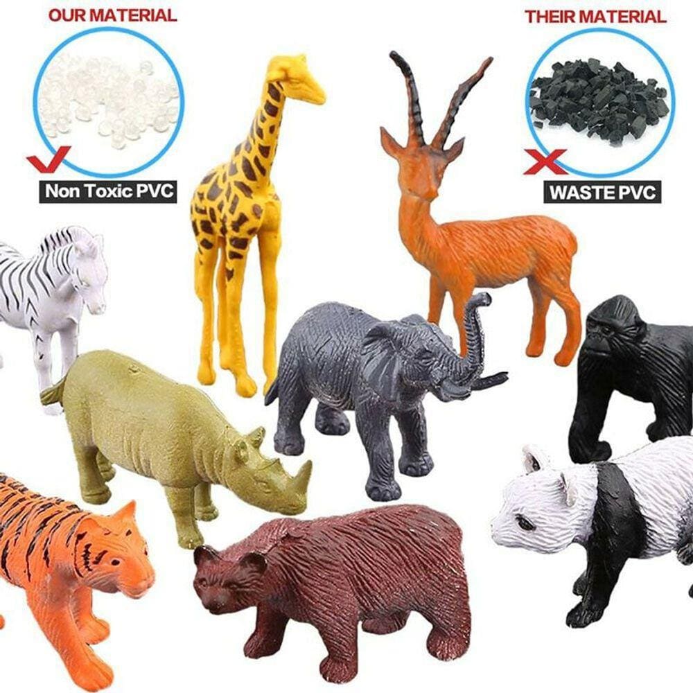 53x Animais Selvagens Figuras Safári Fazenda Brinquedo Kid Presente