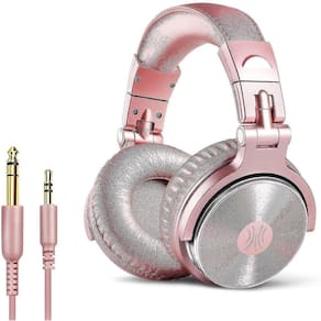 Fones de ouvido fones de ouvido oneodio sobre a orelha fones de ouvido para mulheres e meninas fones de ouvido estéreo graves com fio com porta compar