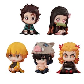 5pcs/lote Anime Demon Slayer:Kimetsu No Yaiba Kamado Cute PVC Action Figure Toys| Caixa Cega